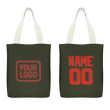 Custom Olive Orange Red Canvas Tote Bag