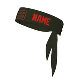Custom Olive Orange Red Headband