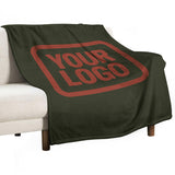 Custom Olive Coral Red Blanket