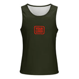 Custom Olive Orange Red Men's Tank Top