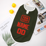 Custom Olive Orange Red Pet Vest