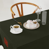 Custom Olive Coral Red Square Table Cloth