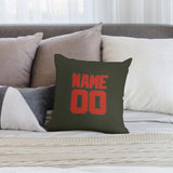 Custom Olive Orange Red Pillowcase