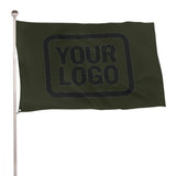 Custom Olive Black Flag