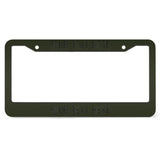 Custom Olive Black License Plate Frame