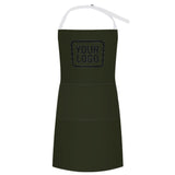 Custom Olive Black Apron