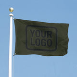 Custom Olive Black Flag
