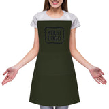 Custom Olive Black Apron