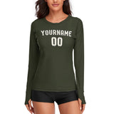 Custom Olive Cream Women's Long-Sleeve Shirt