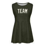 Custom Olive Cream Cheerleader Dress