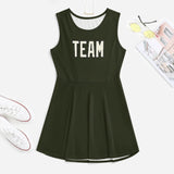 Custom Olive Cream Cheerleader Dress