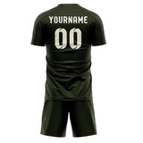 Custom Olive Cream Soccer Jersey