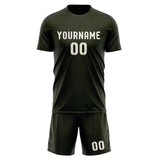 Custom Olive Cream Soccer Jersey