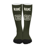Custom Olive Cream Knee-High Sock