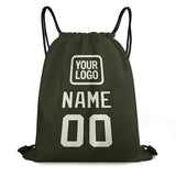 Custom Olive Cream Drawstring Bag