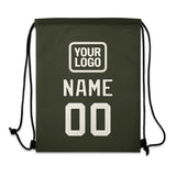 Custom Olive Cream Drawstring Bag