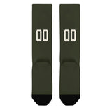 Custom Olive Cream Knee-High Sock