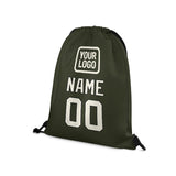 Custom Olive Cream Drawstring Bag