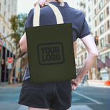 Custom Olive Cream Canvas Tote Bag