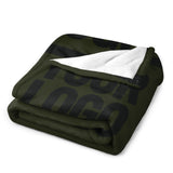 Custom Olive Black Blanket