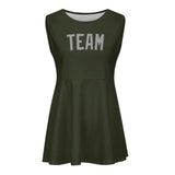 Custom Olive Gray Cheerleader Dress