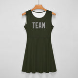 Custom Olive Gray Cheerleader Dress