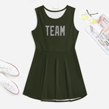 Custom Olive Gray Cheerleader Dress