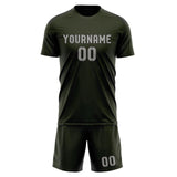 Custom Olive Gray Soccer Jersey