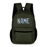Custom Olive Light Blue Kids Backpack