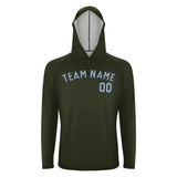 Custom Olive Light Blue UV-Hoodie