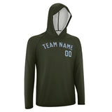 Custom Olive Light Blue UV-Hoodie