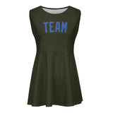 Custom Olive Sky Blue Cheerleader Dress