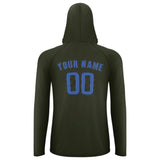 Custom Olive Sky Blue UV-Hoodie