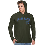 Custom Olive Sky Blue UV-Hoodie