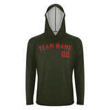 Custom Olive Orange Red UV-Hoodie