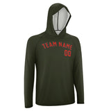 Custom Olive Orange Red UV-Hoodie