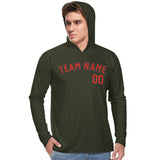 Custom Olive Orange Red UV-Hoodie