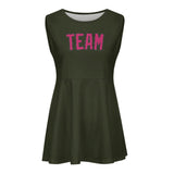 Custom Olive Pink Cheerleader Dress