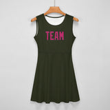 Custom Olive Pink Cheerleader Dress