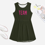 Custom Olive Pink Cheerleader Dress