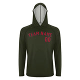Custom Olive Red UV-Hoodie