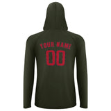 Custom Olive Red UV-Hoodie