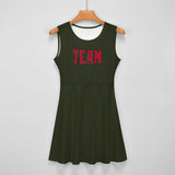 Custom Olive Red Cheerleader Dress