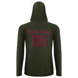 Custom Olive Crimson Red UV-Hoodie
