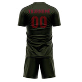 Custom Olive Crimson Red Soccer Jersey