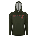Custom Olive Coral Red UV-Hoodie