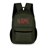 Custom Olive Coral Red Kids Backpack