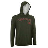 Custom Olive Coral Red UV-Hoodie
