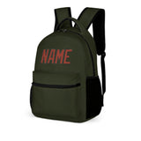 Custom Olive Coral Red Kids Backpack