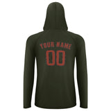 Custom Olive Coral Red UV-Hoodie